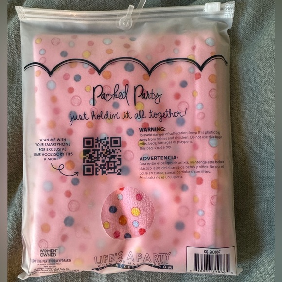 Pink with Polka Dots Hair Towel. New/ never opened - Picture 2 of 2